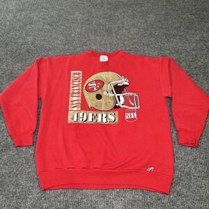 San Francisco 49ers Sweatshirt Size Large Crew NFL Vtg 90s Made In‎ USA